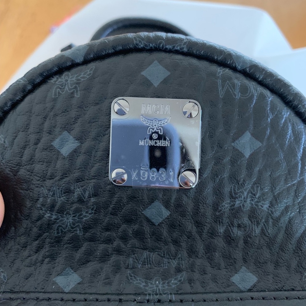 Black X Mini MCM backpack